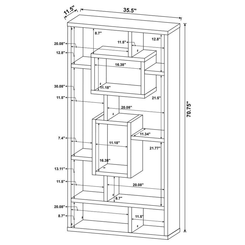 Corey - 8-Shelf Bookshelf