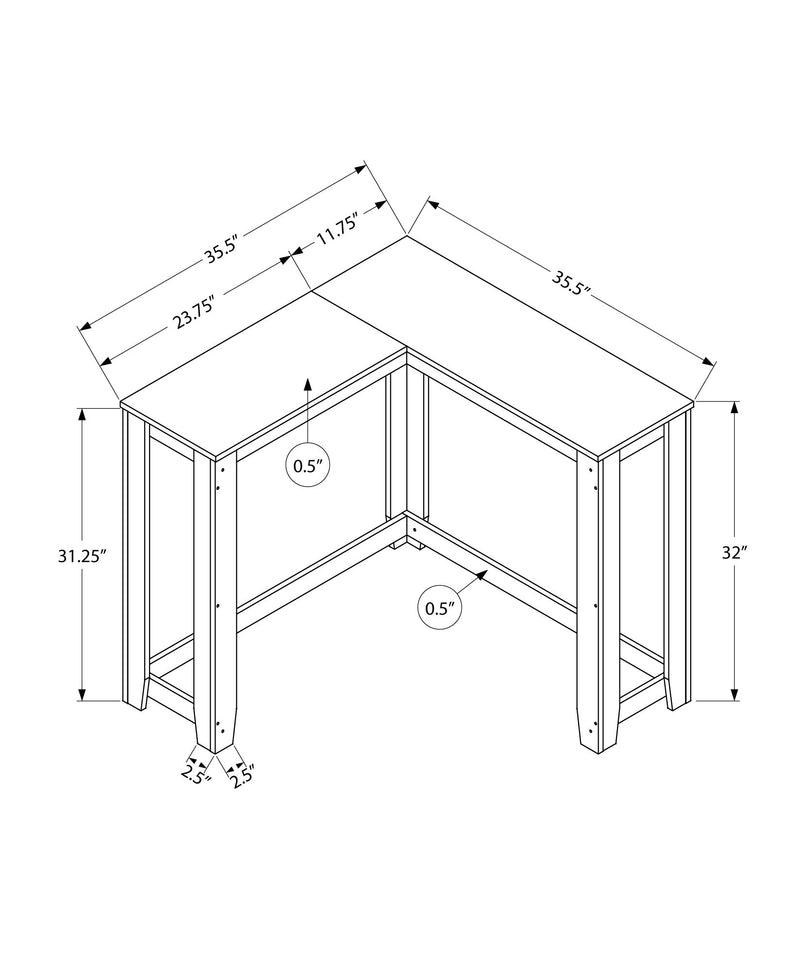 Corner Accent Console Table For Entryway, Unique Design Contemporary & Modern