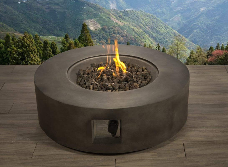 Fibre Reinforced Outdoor Fire Pit Table - Charcoal