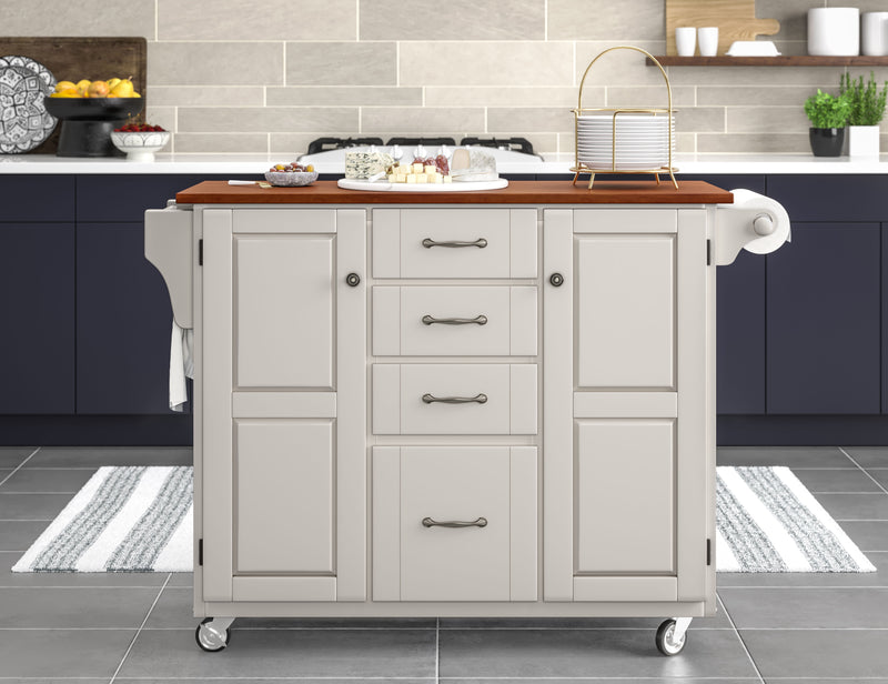 Create-A-Cart - Kitchen Cart With Wood Top