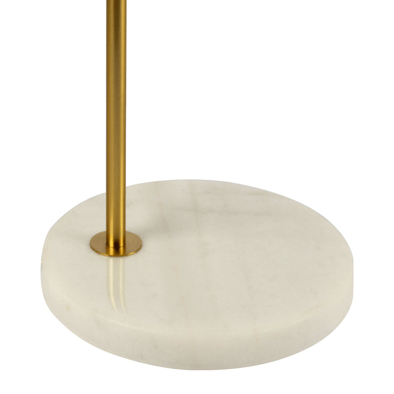 Haven - Clear Table Lamp, Button Control - Gold / White / White Marble