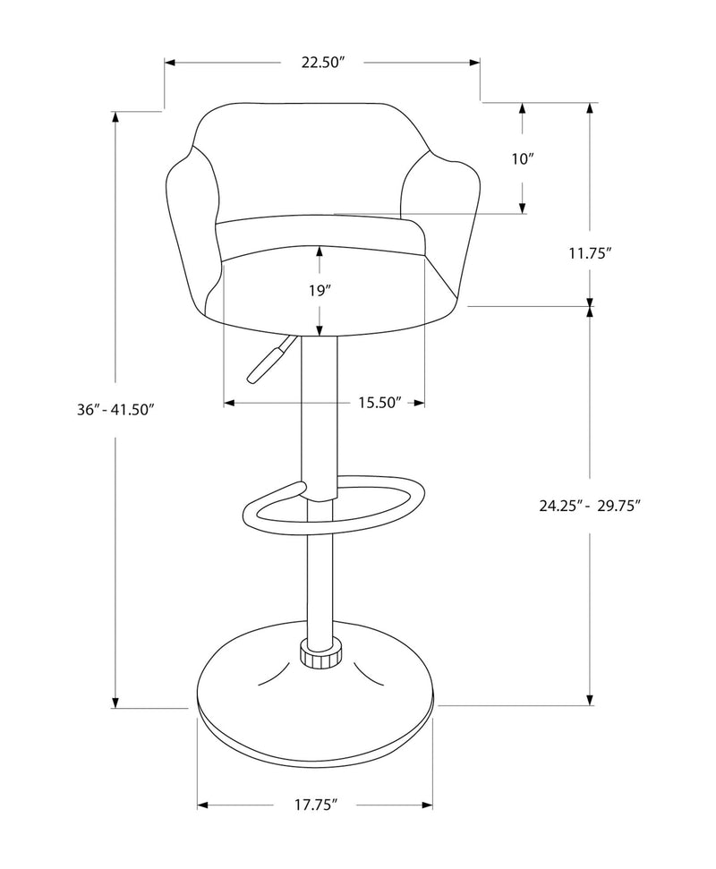 Bar Stool, Swivel, Adjustable Height, Contemporary, Modern