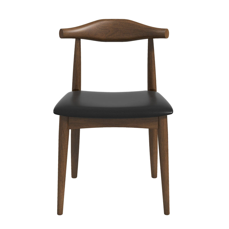 Destiny - PU Dining Chairs (Set of 2) - Black / Dark Brown