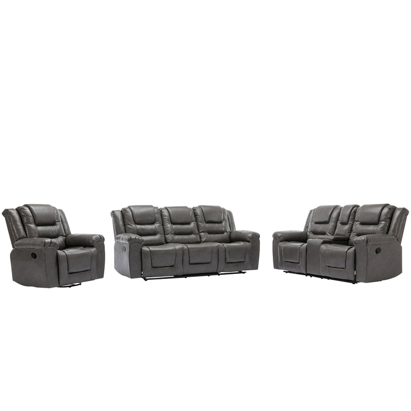 Home Theater Recliner Set Manual Recliner Chair With Wide Armrest, Two Built-In Cup Holders For Living Room