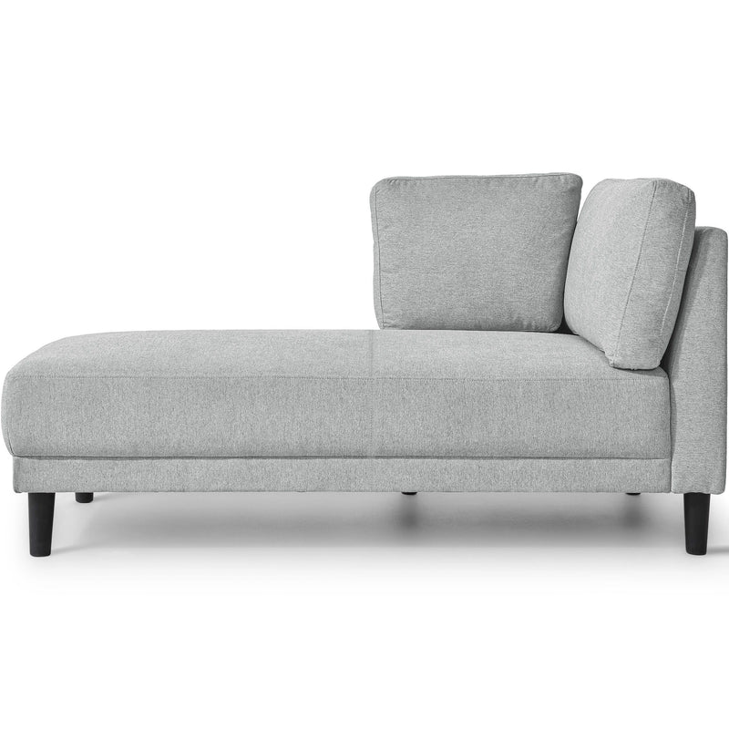 Mid-Century Modern Linen Corner Lounge Chair, Upholstered Indoor Chaise Lounge, Sleeper Sofa