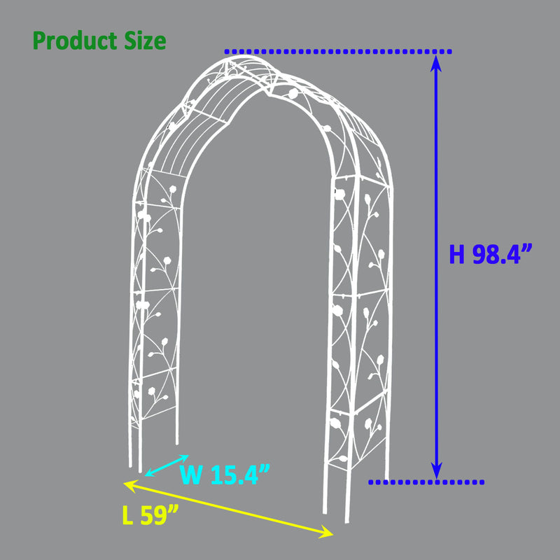 Metal Garden Arch Assemble Freely With 8 Styles Garden Arbor Trellis Climbing Plants Support Rose Arch