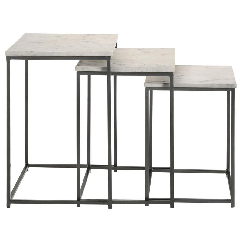 Medora - Marble Top Nesting Table Set