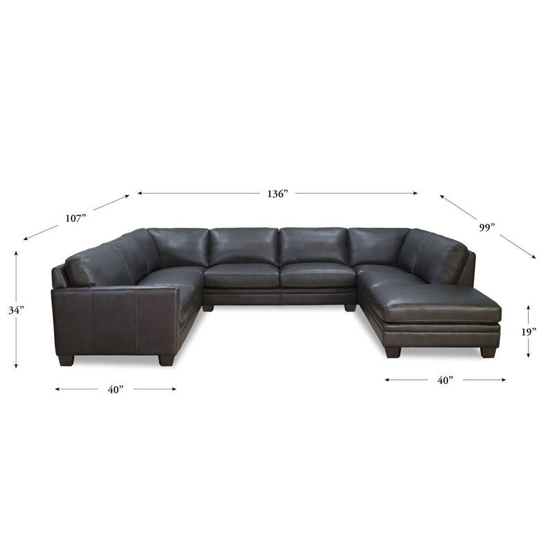 Naples - Leather Sectional