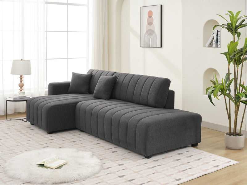 Jessica - Lamb Wool Sectional Sofa With Chaise