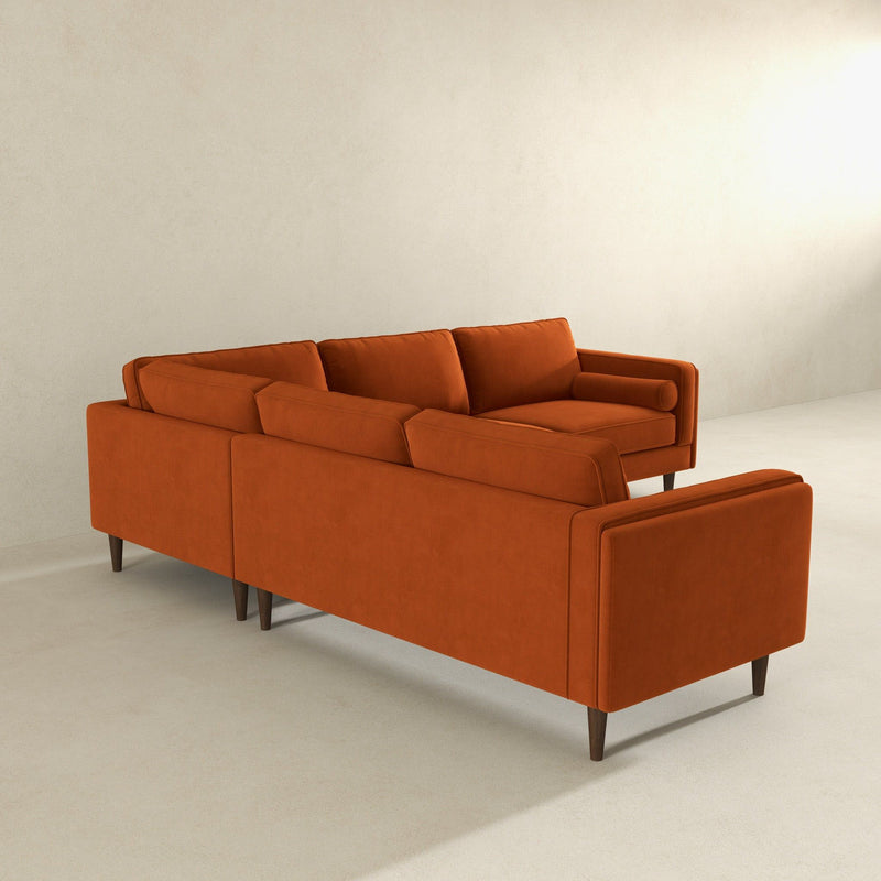 Amber - Velvet Corner Sectional Sofa