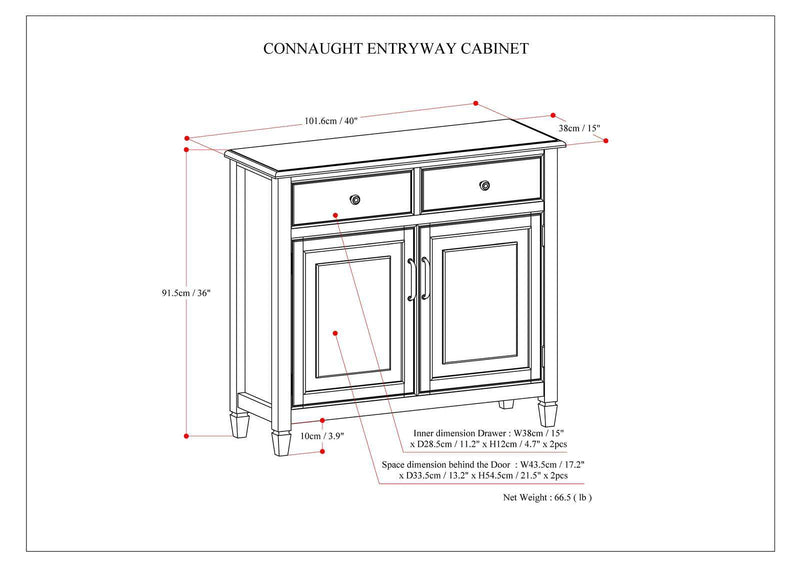 Connaught - Entryway Storage Cabinet - Rustic Natural Aged Brown