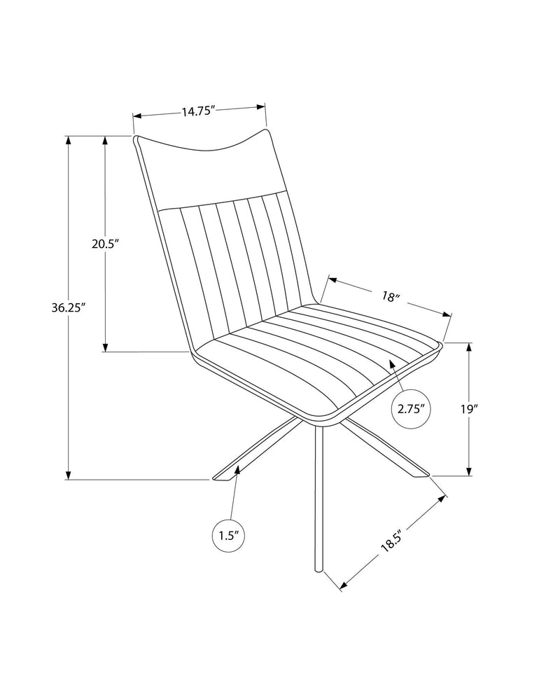 Dining Chair, Side, Upholstered For Dining Room, Modern (Set of 2)