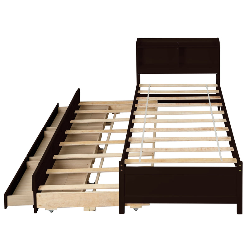 Bed With Twin Trundle, Drawers