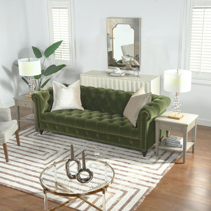 Alto - Tufted Chesterfield Sofa - Olive Green