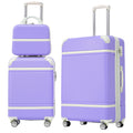 Hardshell Luggage Sets 3 Pieces 20" / 24" Luggages And Cosmetic Case Spinner Suitcase With Tsa Lock Lightweight