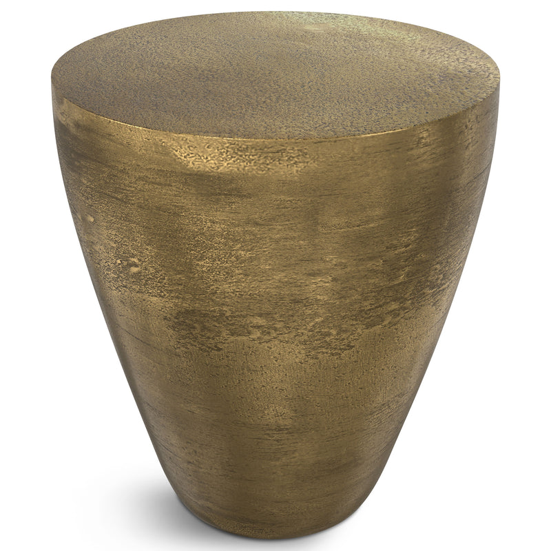 Cavan - Cast Aluminum Side Table - Antique Brass