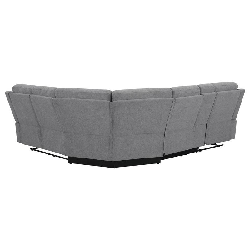 David - Upholstered Reclining Sectional Sofa - Smoke