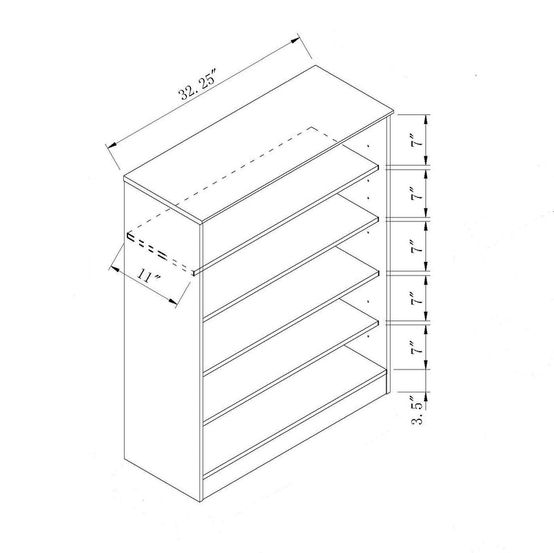 Shoe / Storage Cabinet With Two Doors Five Shelves