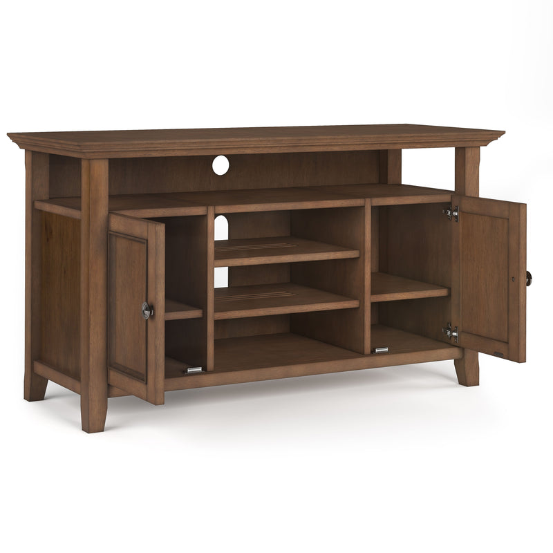 Amherst - TV Media Stand - Rustic Natural Aged Brown