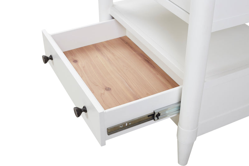 Open Nightstand With 2 Drawers