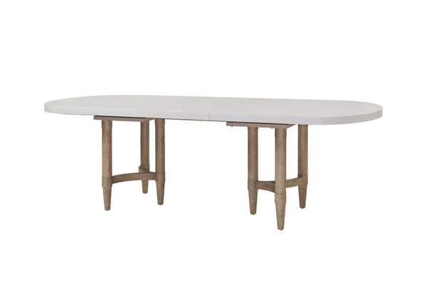 Triad - Double Pedestal Dining Table With Leaf - Sand