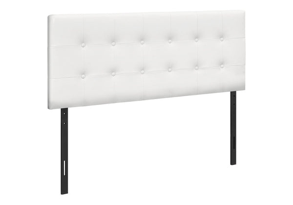 Full Size Headboard Only Upholstered Leather Look - White