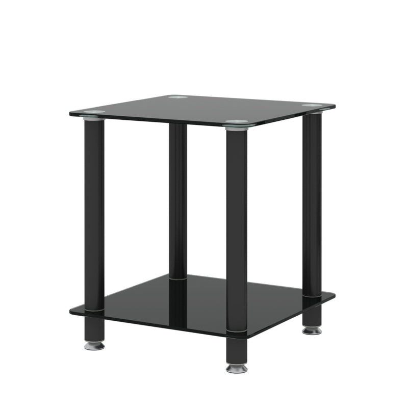 Side Table, 2 Tier Space End Table, Modern Night Stand, Sofa Table, Side Table With Storage Shelve