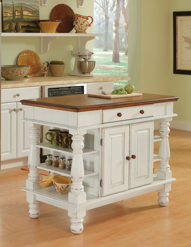 Montauk - Kitchen Island - Wood - White