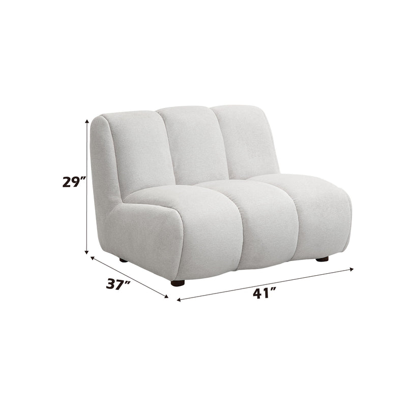 Manilla - Sectional Sofa With Chair - Ivory White