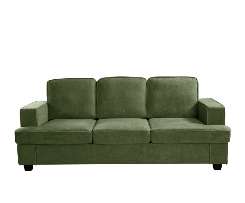 Modern Sofa, Comfortable 3 Seater Couch With Deep Seating, Loose Back Cushions, Wide Arms