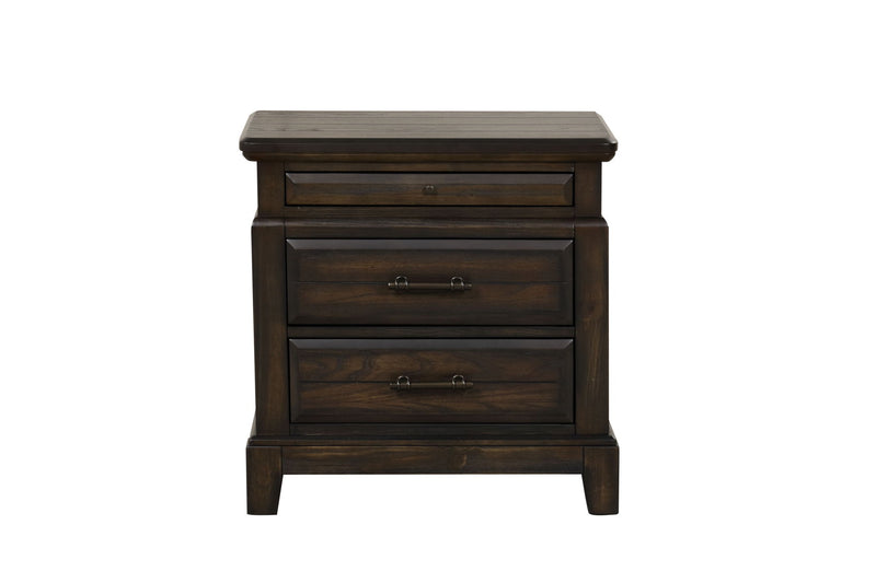 2 Drawer Nightstand Elegant Design - Mahogany