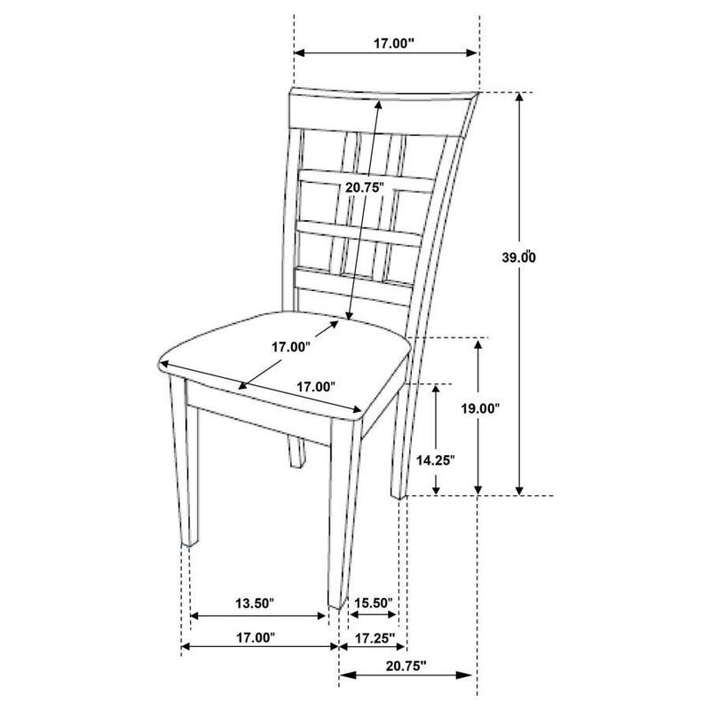 Gabriel - Lattice Back Side Chairs (Set of 2) - Cappuccino