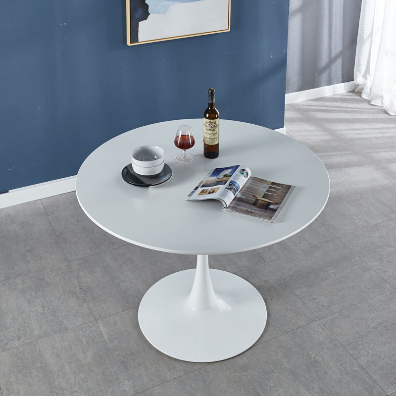 Tulip Table Mid-Century Dining Table With Round MDF Table Top, Pedestal Dining Table, End Table Leisure Coffee Table