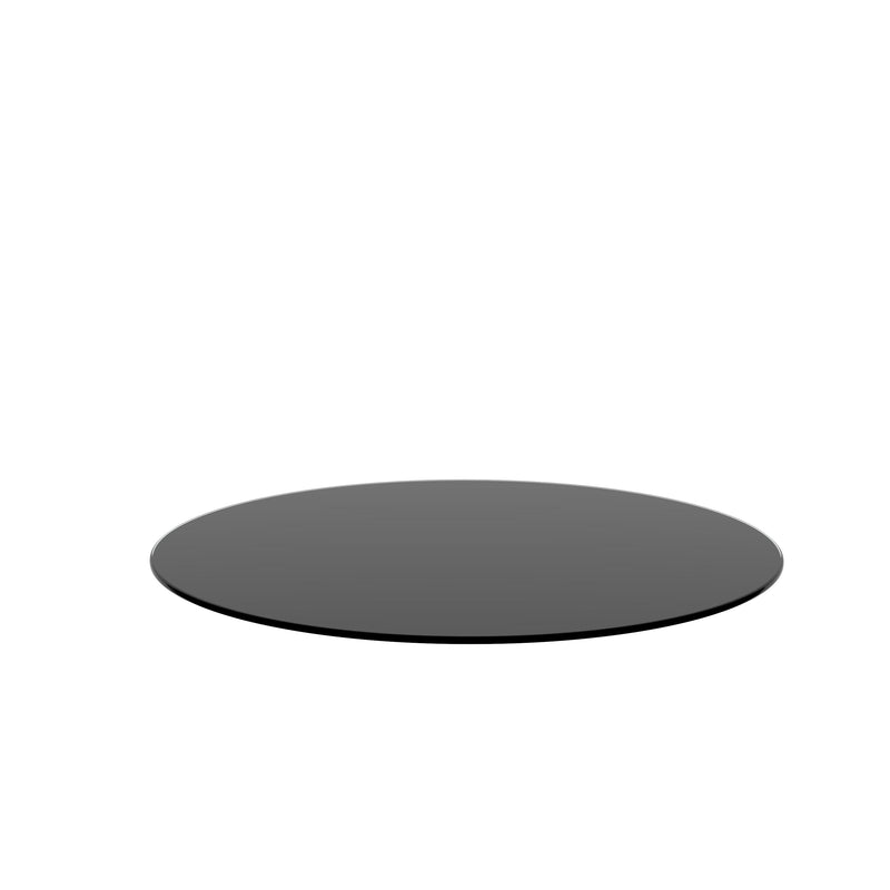 30" Round Tempered Glass Table Top Glass 1 / 4" Thick Round Polished Edge - Black