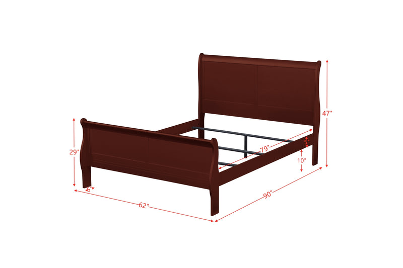 ACME Louis Philippe Queen Bed in Cherry 23750Q