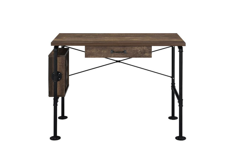 Endang - Writing Desk - Weathered Oak & Black Finish