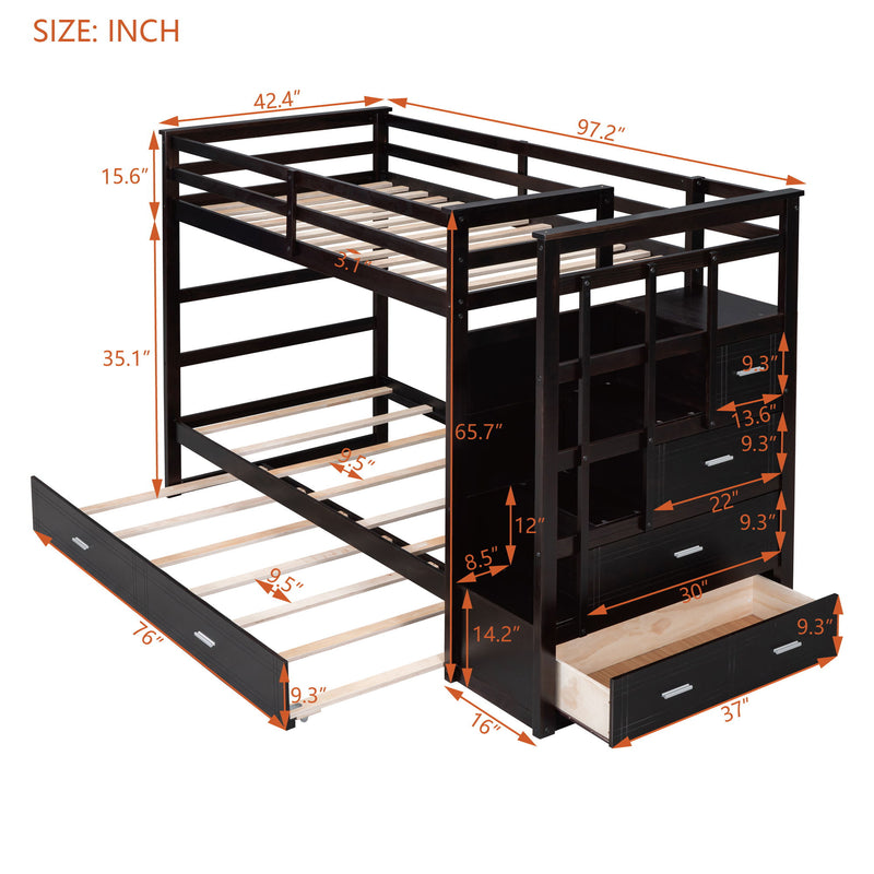 Bunk Bed With Trundle And Staircase