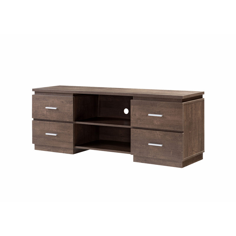 Home Entertainment Console, TV Stand With 4 Drawers, 2 Shelves - Walnut Oak