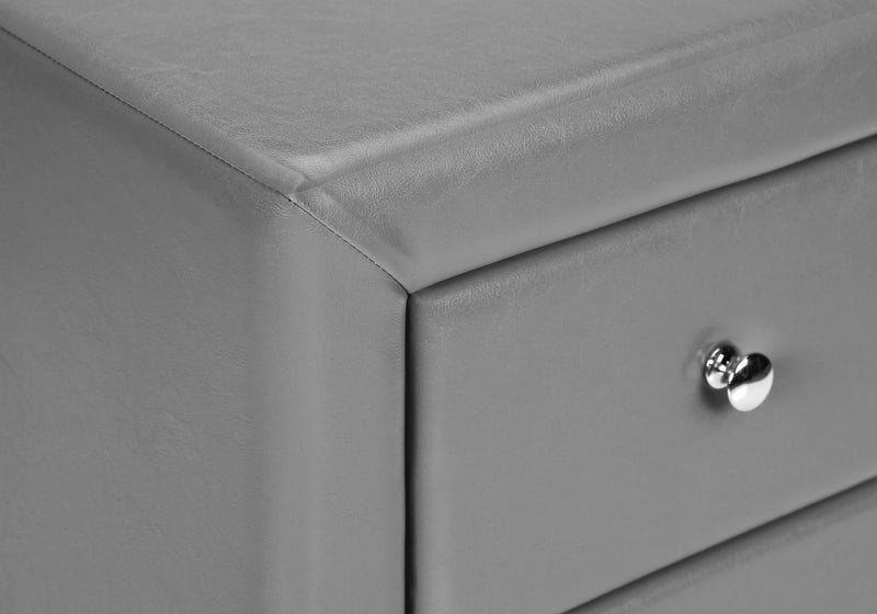 Nightstand, Storage Drawer Versatile Use, Upholstered, Transitional