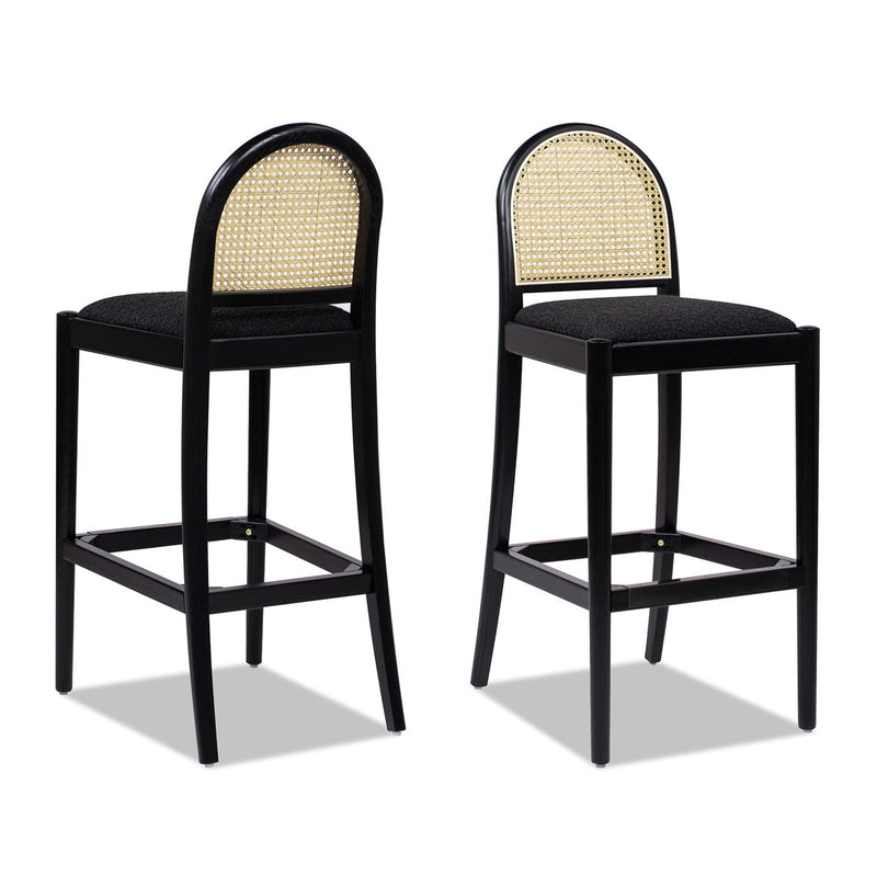 Panama - Curved Back Cane Bar Stool (Set of 2)