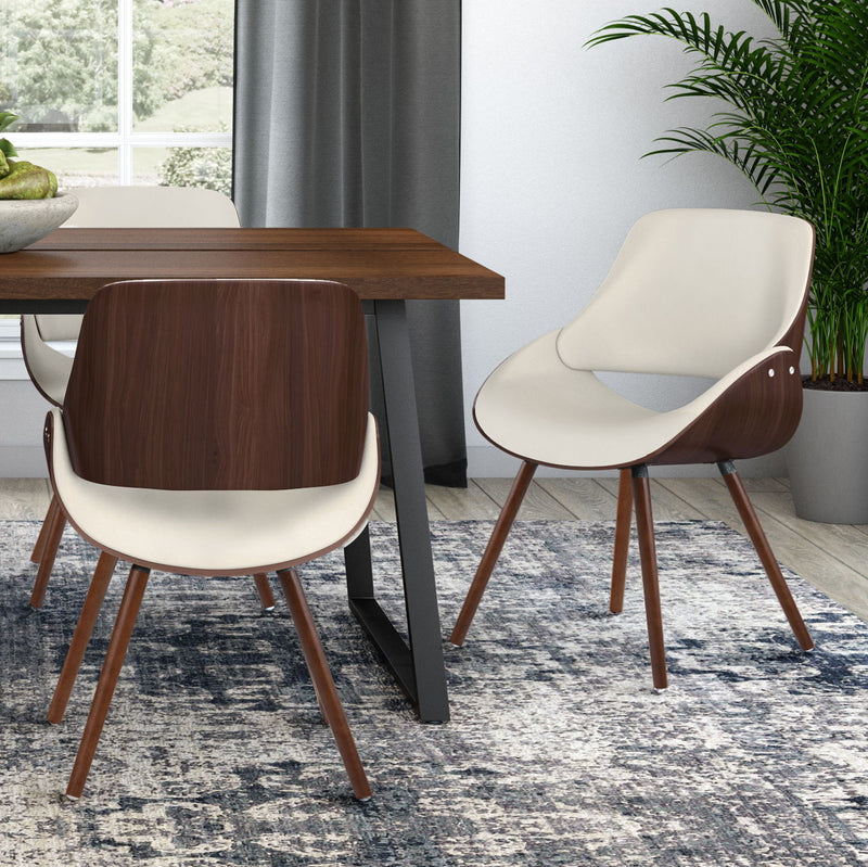 Malden - Bentwood Upholstered Dining Chair With Wood Back