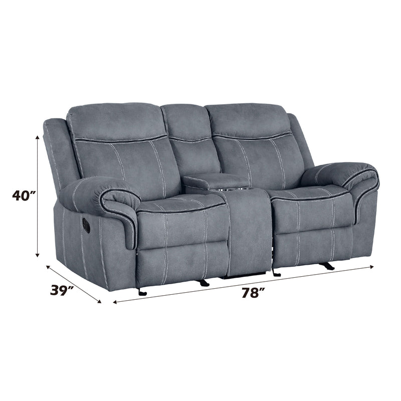 Zubaida - Two Tone Velvet 3 Piece Recliner Living Room Set