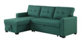 Upholstered Pull Out Sectional Sofa With Chaise