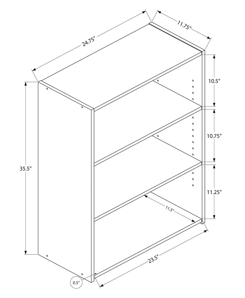 Bookshelf, Bookcase, 4 Tier, For Office, Transitional