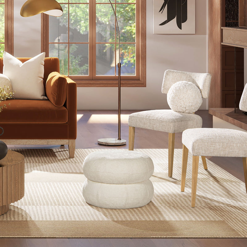 Nest - Low Round Upholstered Ottoman