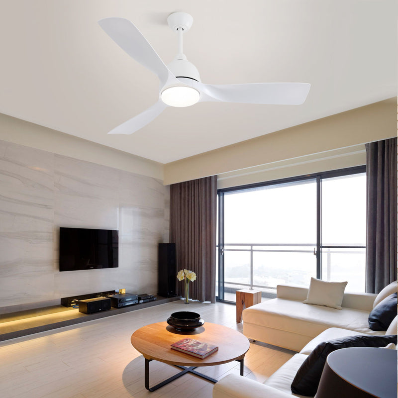 Modern Ceiling Fan 6 Speed Remote Control Dimmable Reversible DC Motor With Light And Smart App Control