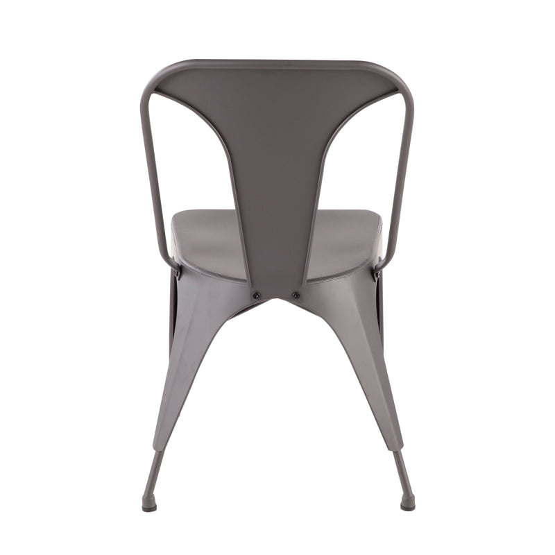 Austin - Industrial Dining Chair (Set of 2) - Matte Gray