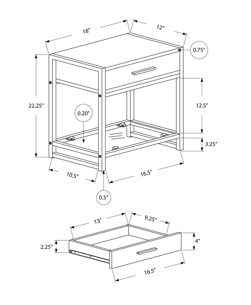 Versatile Accent Side Table, Storage Drawer