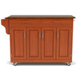 Create-A-Cart - 4 Doors Kitchen Cart - Cherry Wood Top