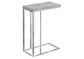 Accent Table, C - Shaped, Tempered Glass, Stylish Design Contemporary & Modern